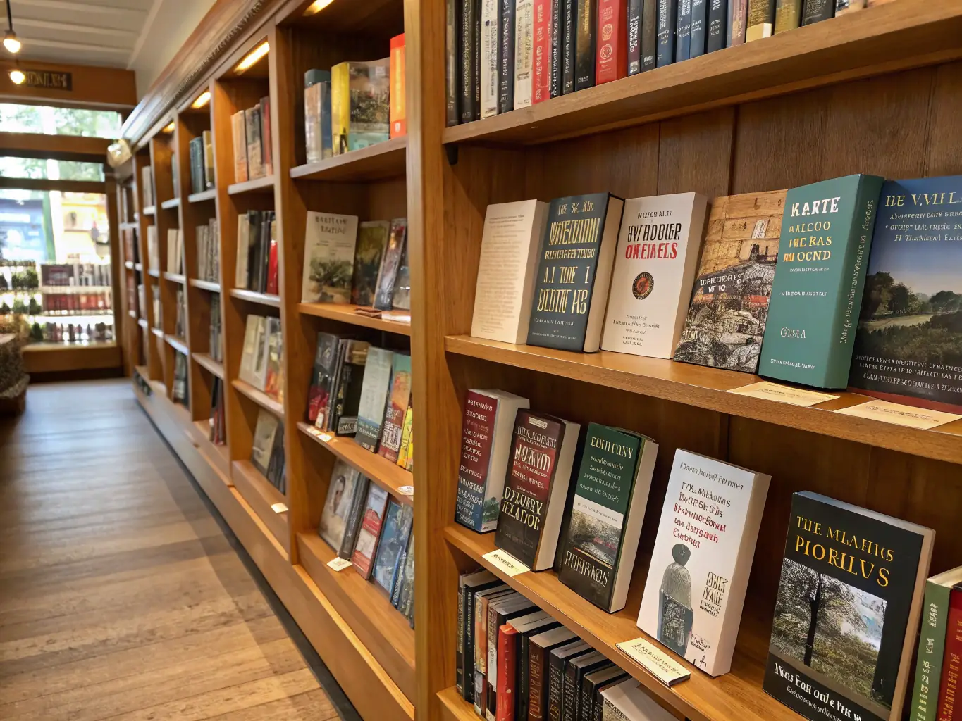 A well-organized bookshelf filled with a diverse collection of books, representing the library's extensive resources and expertise in curating valuable content.